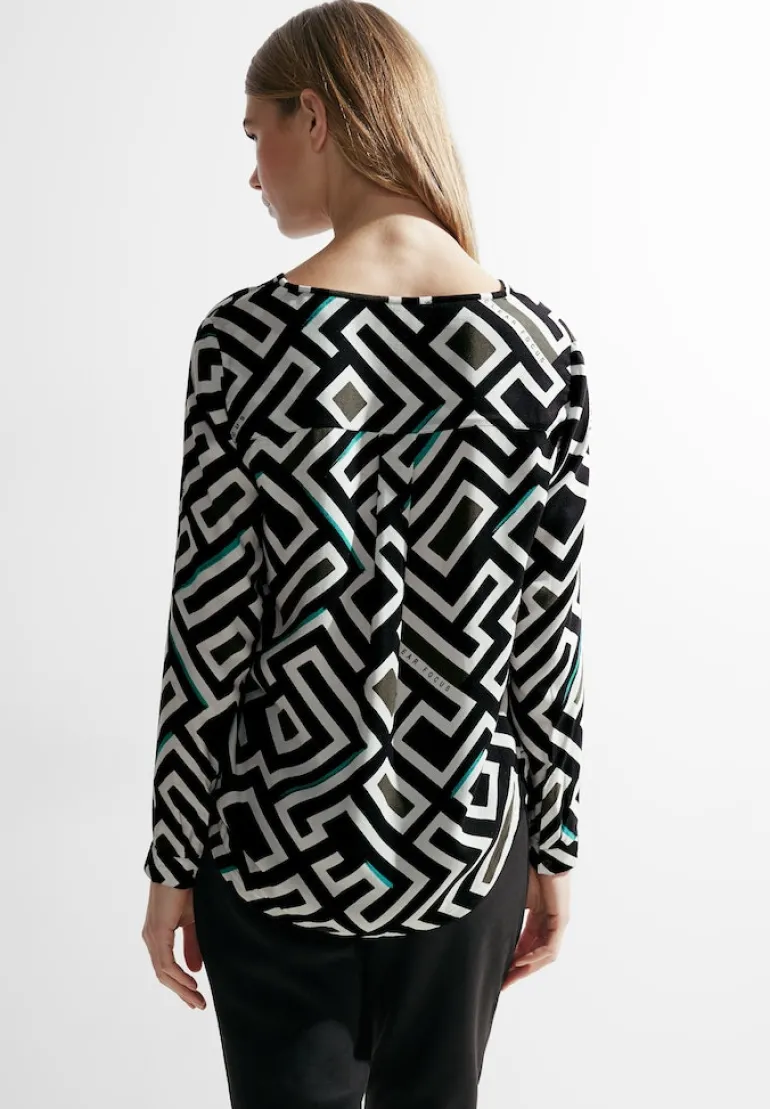 Bluse mit Alloverprint black