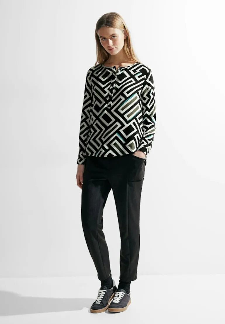 Bluse mit Alloverprint black