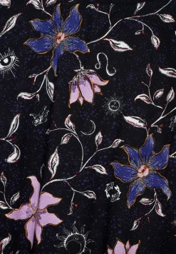 Bluse mit Blumen Print black