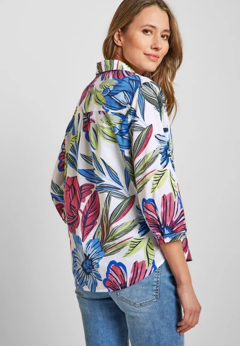 Bluse mit Blumenprint vanilla white