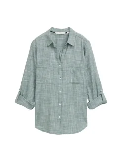 Bluse mit Brusttaschen explorer green