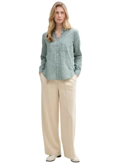 Bluse mit Brusttaschen explorer green