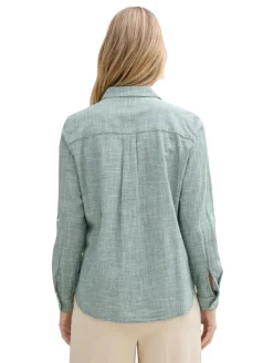 Bluse mit Brusttaschen explorer green