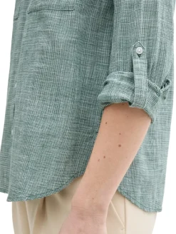Bluse mit Brusttaschen explorer green