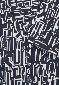 Bluse mit Buchstabenprint deep blue