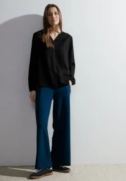 Bluse mit Dekosteinen black