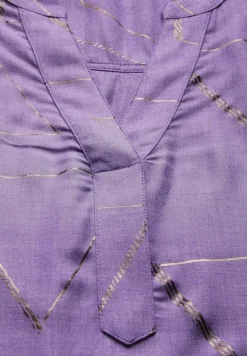 Bluse mit Folienprint gentle lilac melange