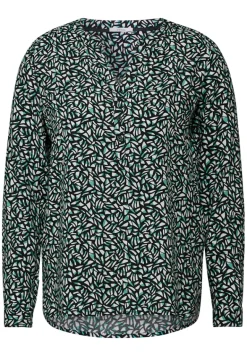 Bluse mit Minimal Print black