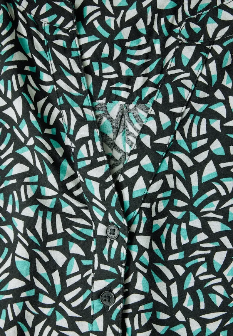Bluse mit Minimal Print black