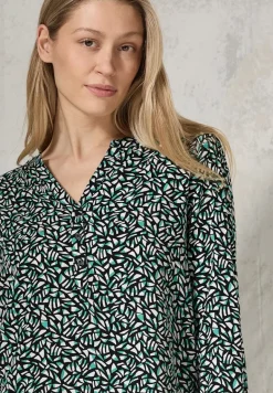 Bluse mit Minimal Print black