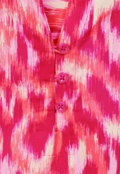 Bluse mit modernem Print pink sorbet