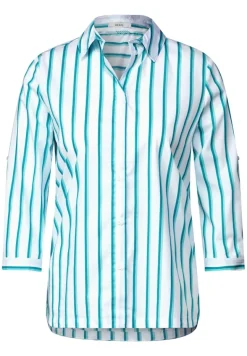 Bluse mit Multicolorstreifen clary mint