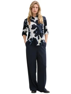 Bluse mit Muster big floral shapes design
