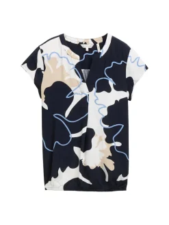 Bluse mit Muster big floral shapes design