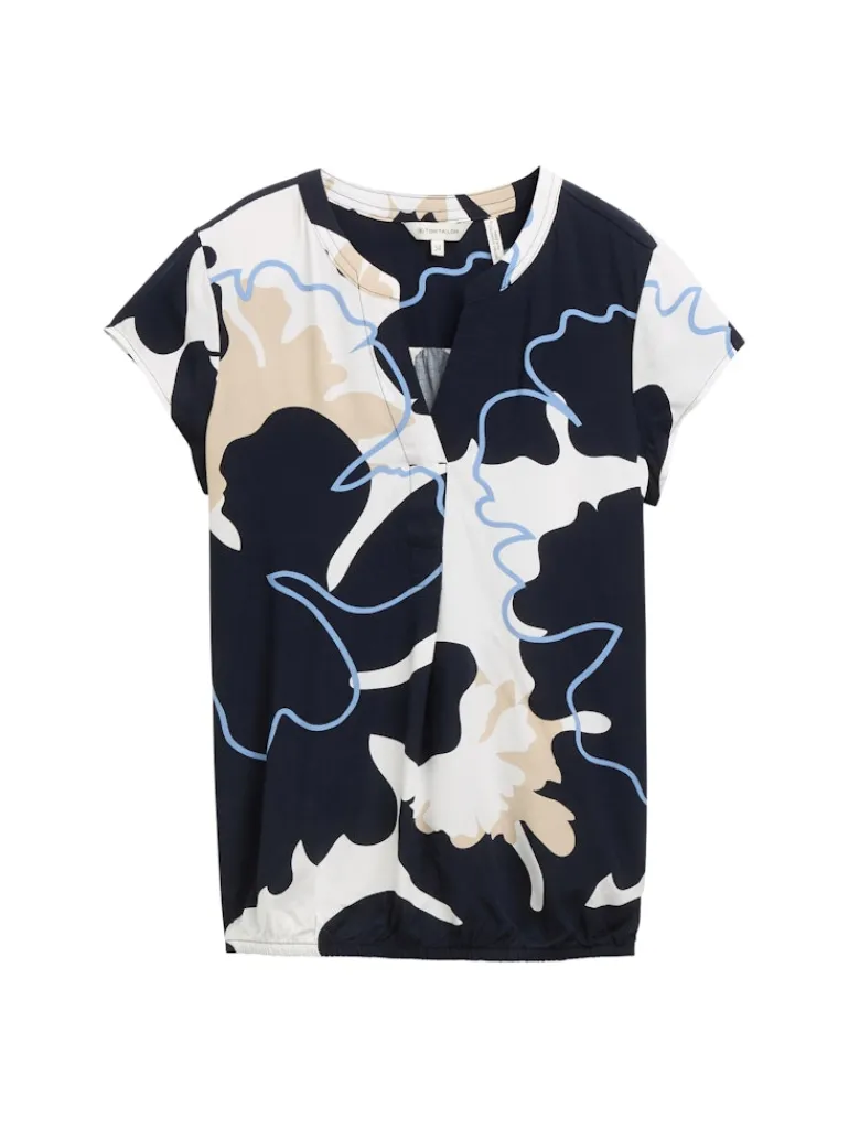Bluse mit Muster big floral shapes design