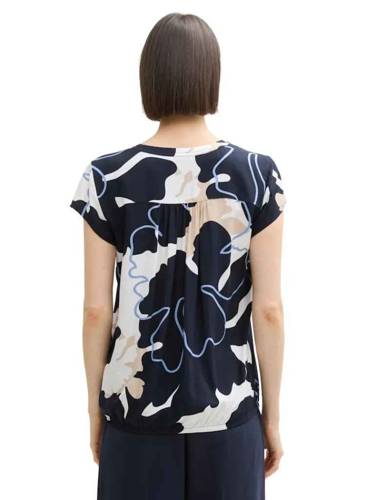Bluse mit Muster big floral shapes design