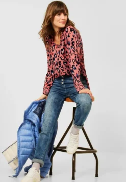 Bluse mit Print Mix rose pepper