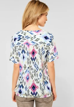 Bluse mit Print vanilla white