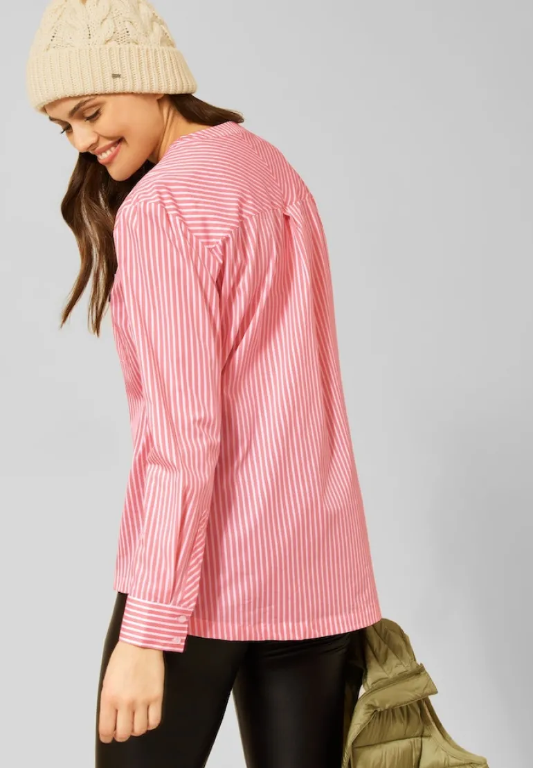 Bluse mit Streifenmuster rose pepper