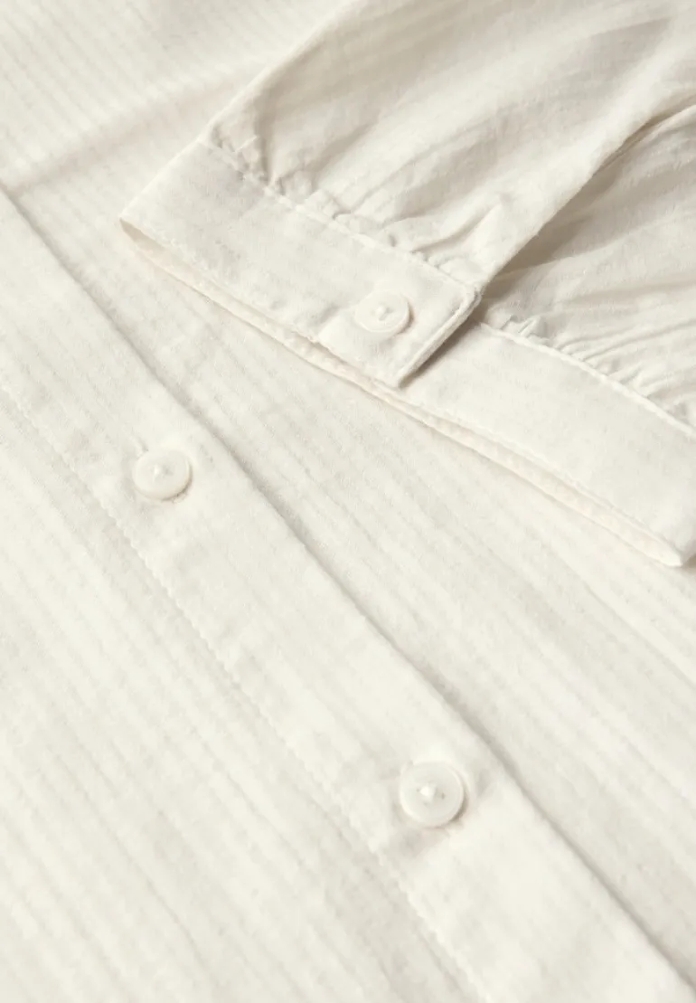 Bluse mit Streifenstruktur vanilla white