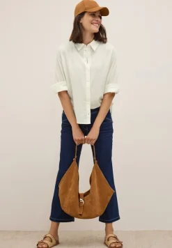 Bluse mit Streifenstruktur vanilla white