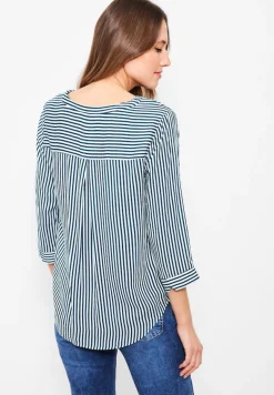 Bluse mit Streifen teal blue