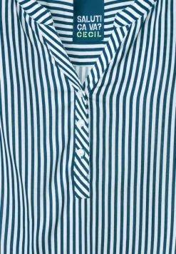 Bluse mit Streifen teal blue