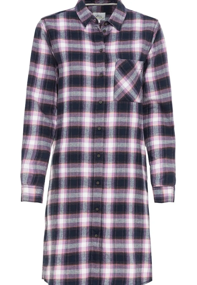 Blusenkleid mit Karomuster purple check
