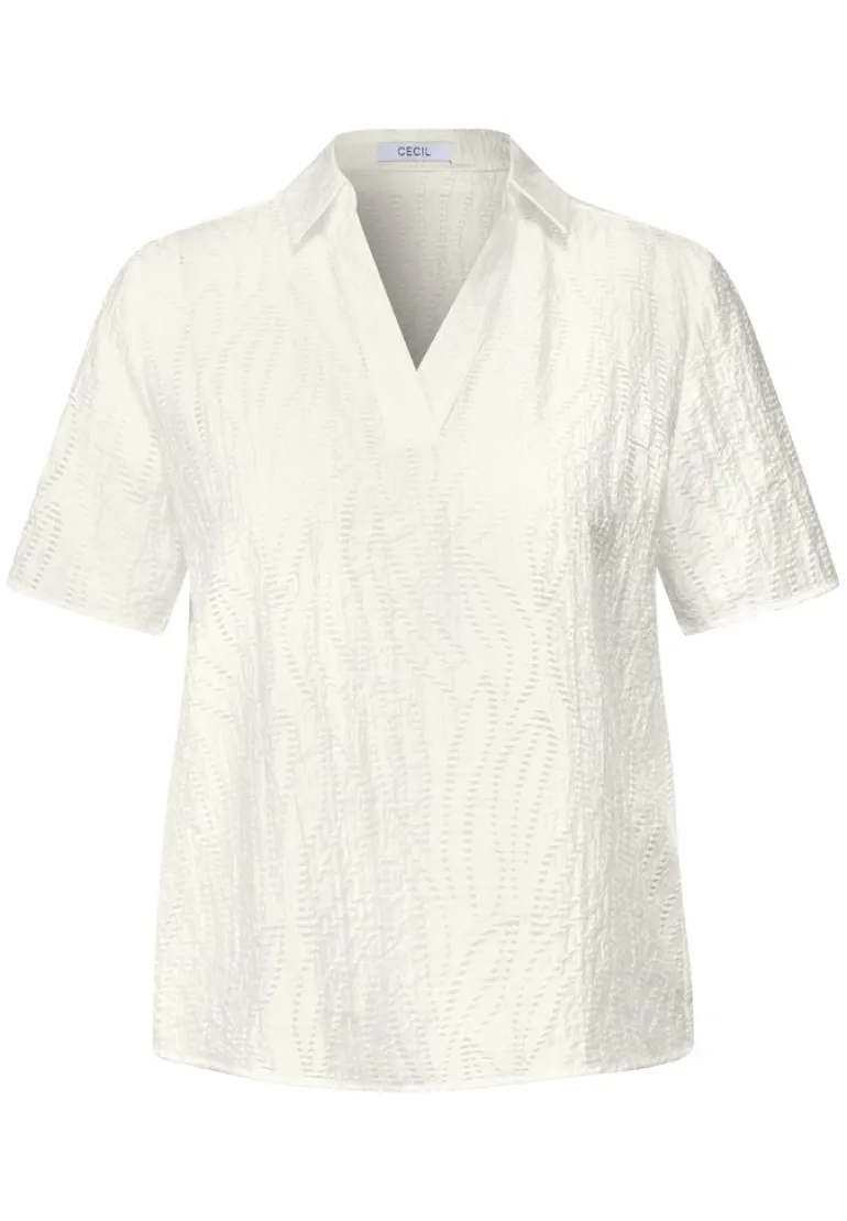Blusenshirt mit Struktur vanilla white