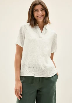 Blusenshirt mit Struktur vanilla white
