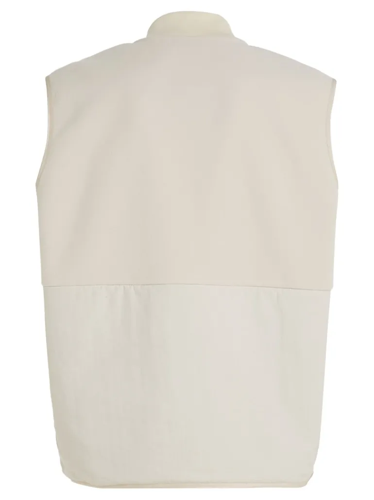 BONDED FLEECE VEST stony beige