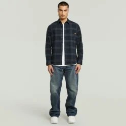 Bristum 2.0 Slim Shirt ls india ink toby check