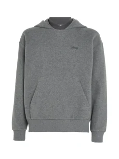 BRUSHED FLEECE COMFORT HOODIE dark grey heather
