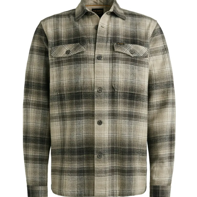 Brushed Grindle Check Overshirt 2 seneca rock