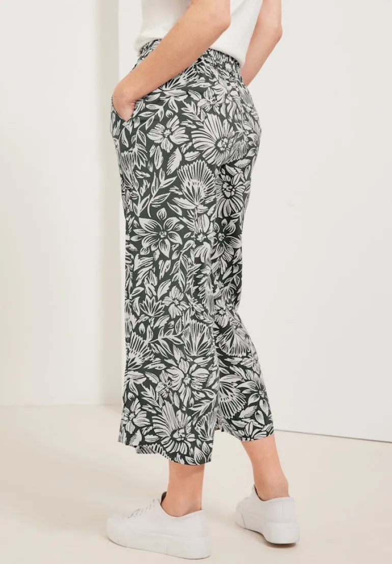 Casual Fit Hose mit Print easy khaki