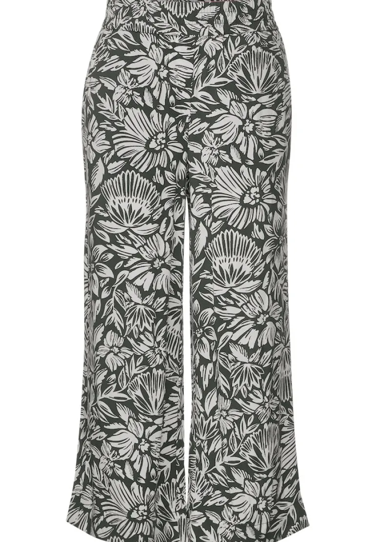 Casual Fit Hose mit Print easy khaki