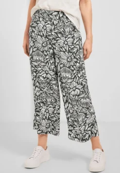 Casual Fit Hose mit Print easy khaki