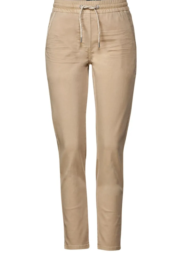 Casual Fit Hose mit Stretch authentic beige