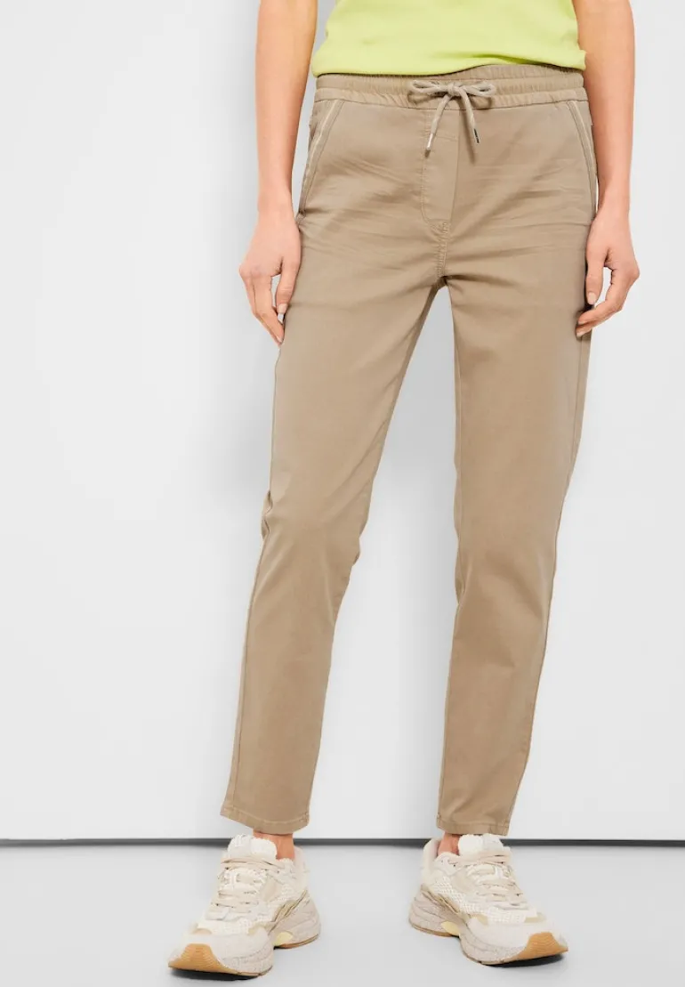 Casual Fit Hose mit Stretch authentic beige