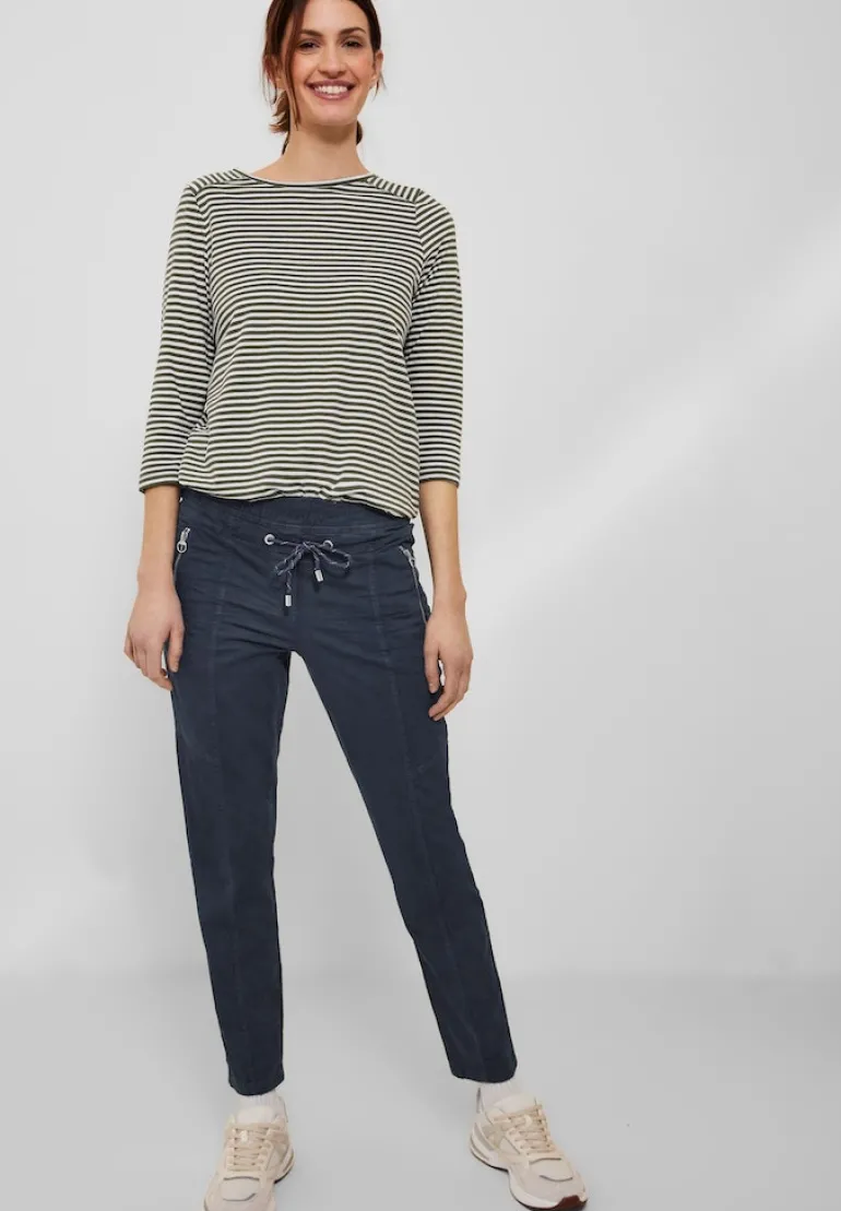 Casual Fit Hose mit Stretch deep blue