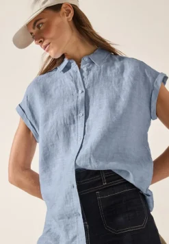 Chambray Leinenbluse chambray forever blue