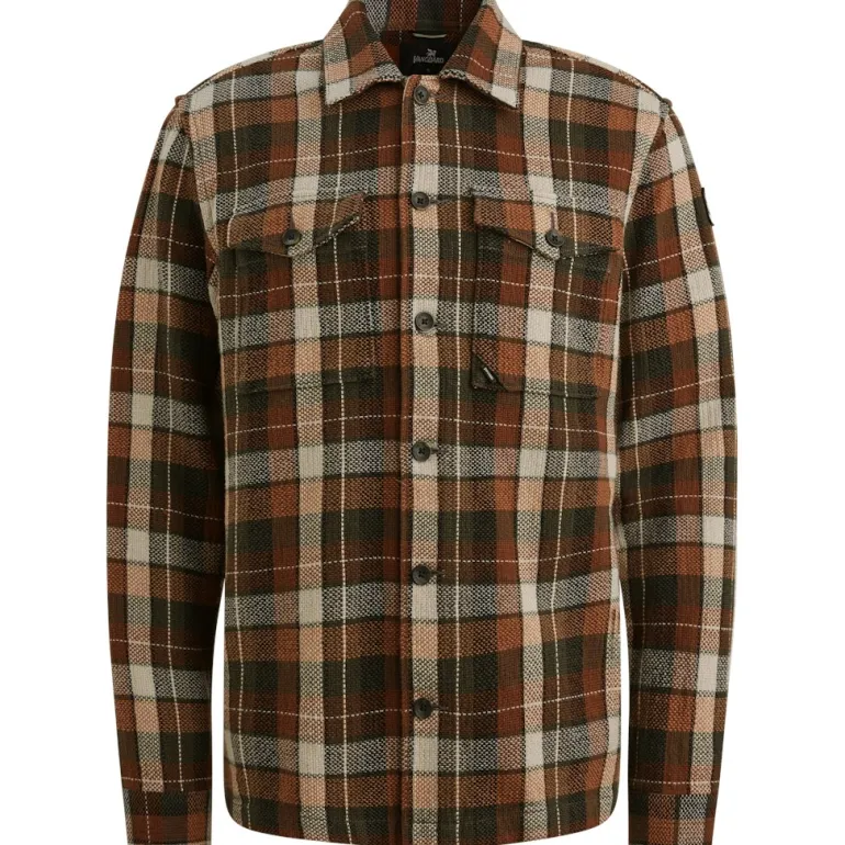 Check Matt Weave pecan brown