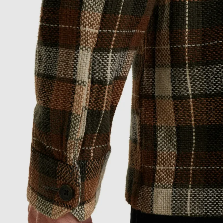 Check Matt Weave pecan brown