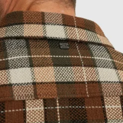 Check Matt Weave pecan brown