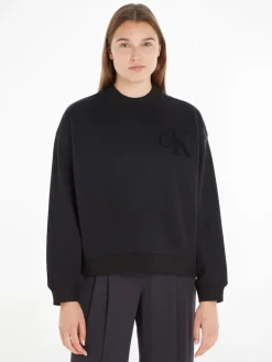 CHENILLE CK CREWNECK ck black