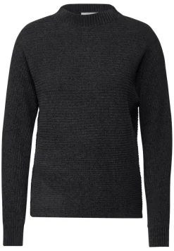 Chenille Dolman Pullover deep charcoal grey