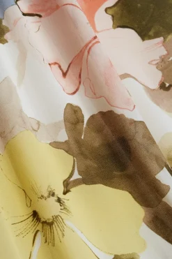 Chiffon-Maxikleid mit Blumen-Print olive 4