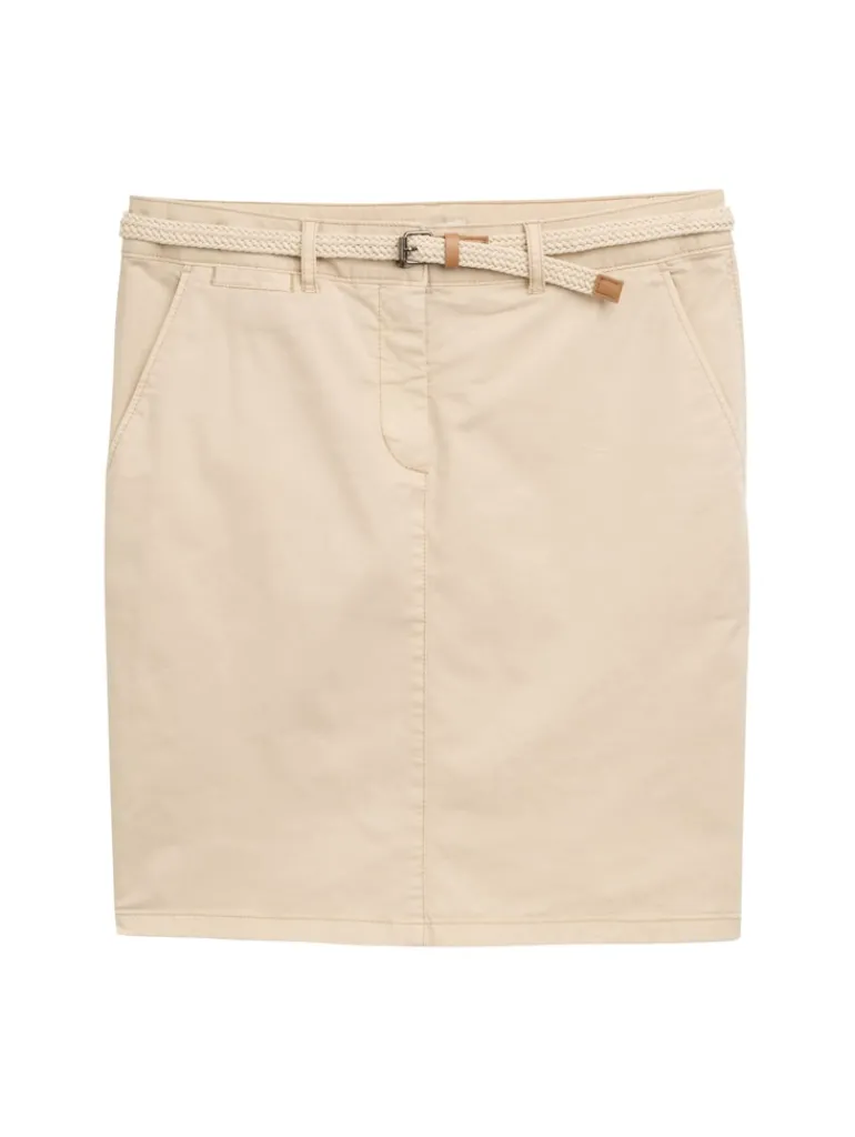 Chino Rock mit Gürtel summer beige