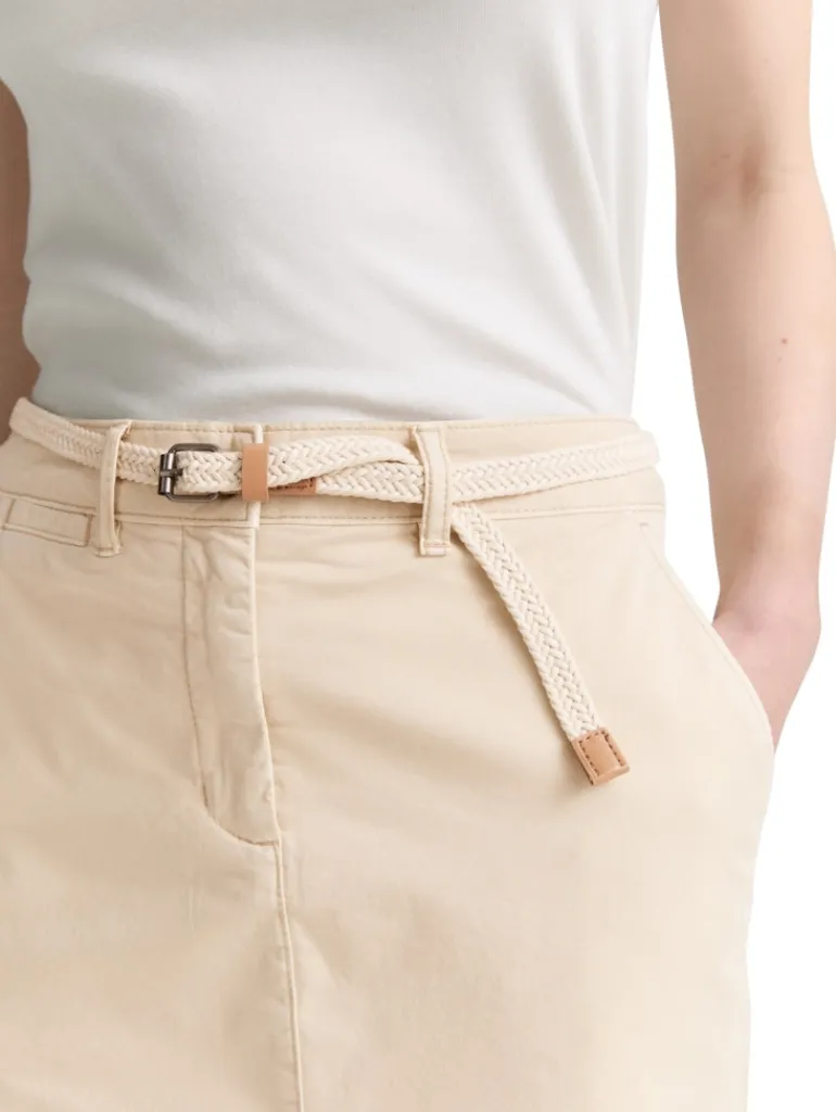 Chino Rock mit Gürtel summer beige