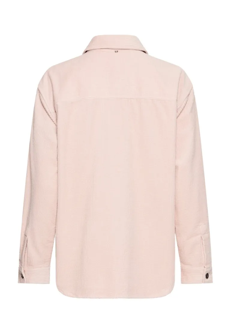 Cord-Bluse aus reiner Baumwolle mauve pink